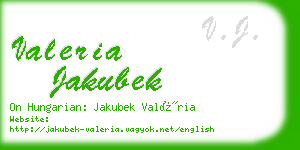 valeria jakubek business card